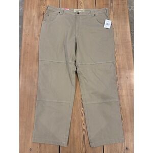 Cabelas Casuals Ultimate Outdoor Pants Mens 40x32 Desert Khaki Double Knee Work
